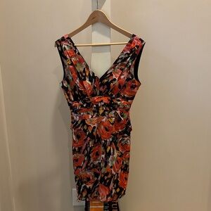 Ark & Co Red and Black Floral Mini Dress